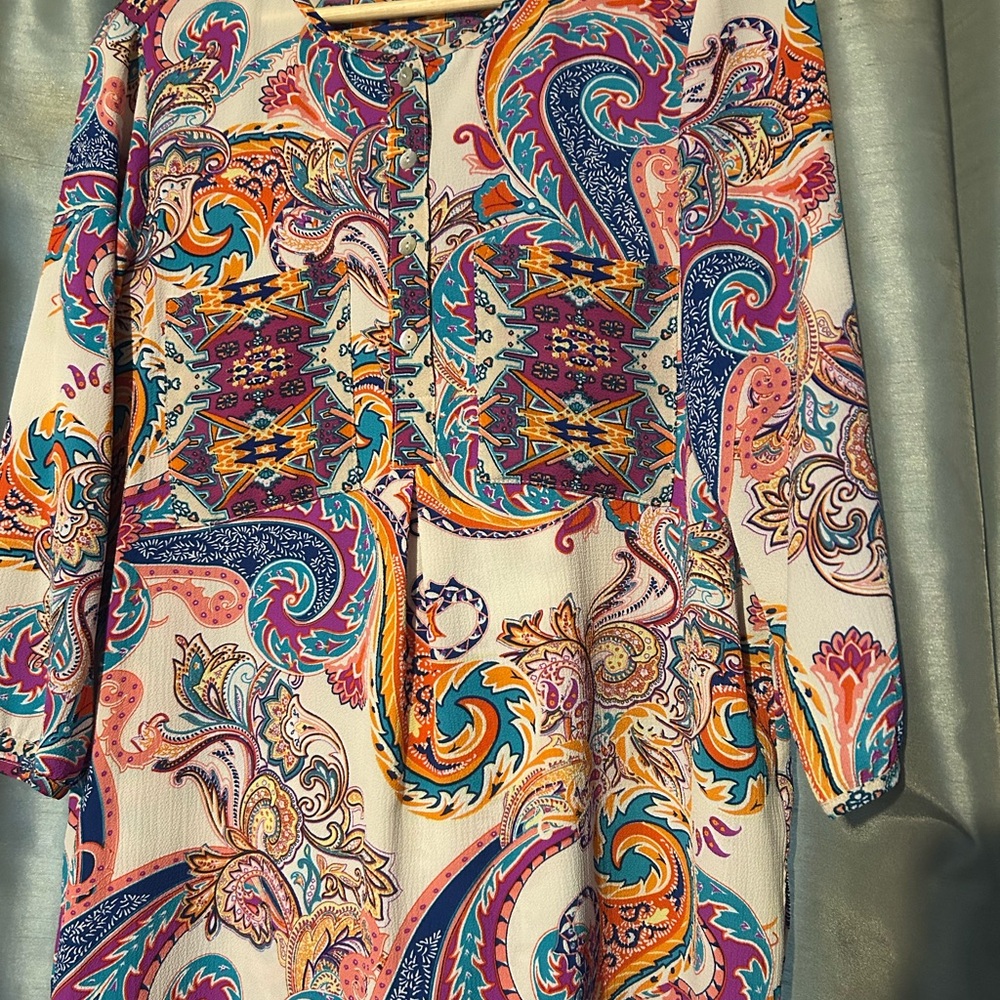 Valerie Stevens Multicolor Geometric Dress